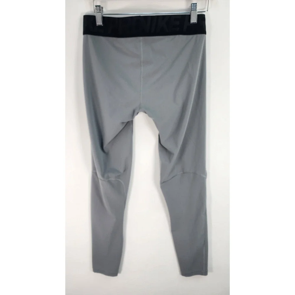 Nike Pro Compression Tights Men's M Gray Dri-FIT Athletic Training Pants